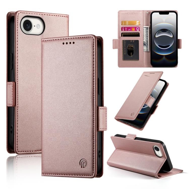 Étui de téléphone en cuir dépoli magnétique à boucle latérale, pour iPhone 17e / 16e, pour iPhone 17 Pro Max, pour iPhone 17 Pro, pour iPhone 17, pour iPhone Air, pour iPhone 16 Pro Max