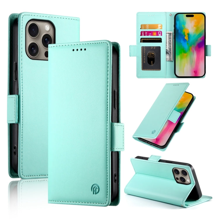 Étui de téléphone en cuir dépoli magnétique à boucle latérale, pour iPhone 17e / 16e, pour iPhone 17 Pro Max, pour iPhone 17 Pro, pour iPhone 17, pour iPhone Air, pour iPhone 16 Pro Max