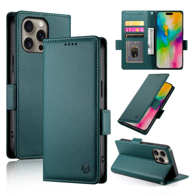 Étui de téléphone en cuir dépoli magnétique à boucle latérale, pour iPhone 17e / 16e, pour iPhone 17 Pro Max, pour iPhone 17 Pro, pour iPhone 17, pour iPhone Air, pour iPhone 16 Pro Max