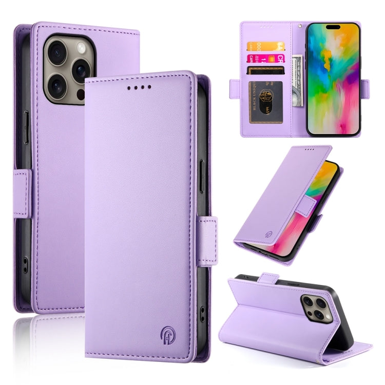 Étui de téléphone en cuir dépoli magnétique à boucle latérale, pour iPhone 17e / 16e, pour iPhone 17 Pro Max, pour iPhone 17 Pro, pour iPhone 17, pour iPhone Air, pour iPhone 16 Pro Max