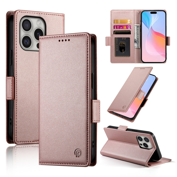 Étui de téléphone en cuir dépoli à boucle latérale magnétique, Pour iPhone 16 Pro, Pour iPhone 16 Plus, Pour iPhone 16, Pour iPhone 15 Pro Max, Pour iPhone 15 Pro, Pour iPhone 15 Plus