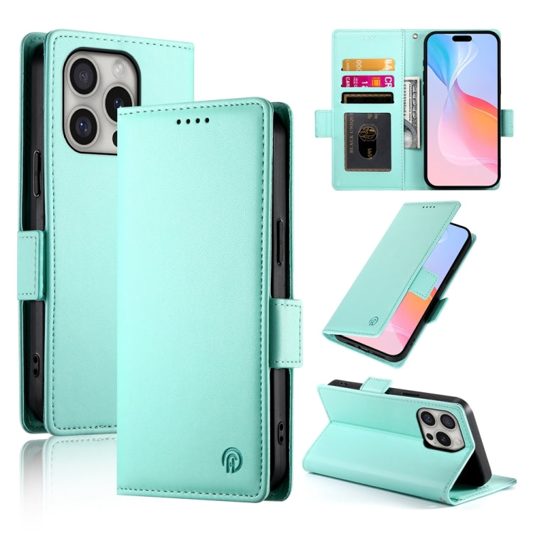 Étui de téléphone en cuir dépoli à boucle latérale magnétique, Pour iPhone 16 Pro, Pour iPhone 16 Plus, Pour iPhone 16, Pour iPhone 15 Pro Max, Pour iPhone 15 Pro, Pour iPhone 15 Plus