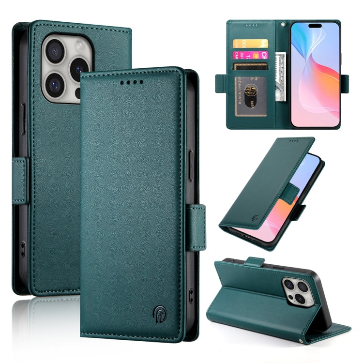 Étui de téléphone en cuir dépoli à boucle latérale magnétique, Pour iPhone 16 Pro, Pour iPhone 16 Plus, Pour iPhone 16, Pour iPhone 15 Pro Max, Pour iPhone 15 Pro, Pour iPhone 15 Plus