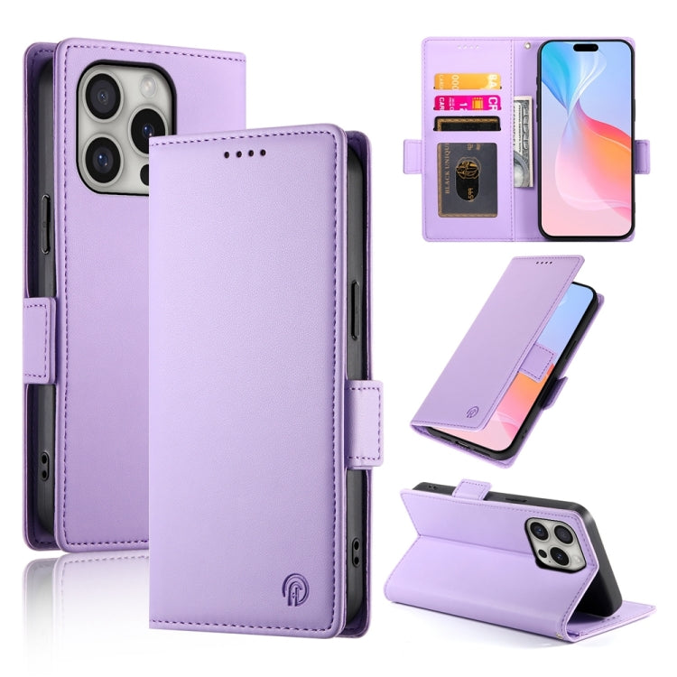 Étui de téléphone en cuir dépoli à boucle latérale magnétique, Pour iPhone 16 Pro, Pour iPhone 16 Plus, Pour iPhone 16, Pour iPhone 15 Pro Max, Pour iPhone 15 Pro, Pour iPhone 15 Plus