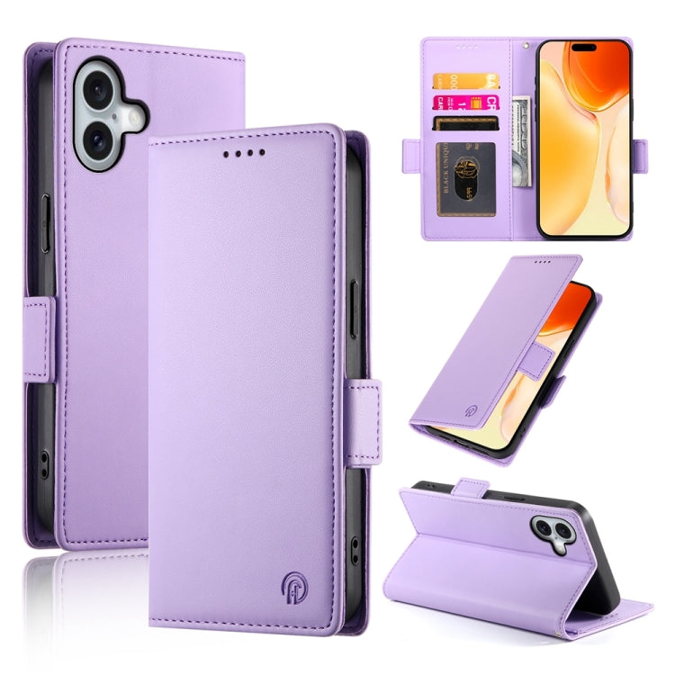 Étui de téléphone en cuir dépoli à boucle latérale magnétique, Pour iPhone 16 Pro, Pour iPhone 16 Plus, Pour iPhone 16, Pour iPhone 15 Pro Max, Pour iPhone 15 Pro, Pour iPhone 15 Plus