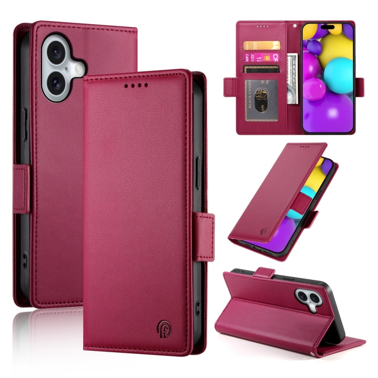 Étui de téléphone en cuir dépoli à boucle latérale magnétique, Pour iPhone 16 Pro, Pour iPhone 16 Plus, Pour iPhone 16, Pour iPhone 15 Pro Max, Pour iPhone 15 Pro, Pour iPhone 15 Plus