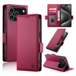 Étui de téléphone en cuir dépoli magnétique à boucle latérale, pour iPhone 17e / 16e, pour iPhone 17 Pro Max, pour iPhone 17 Pro, pour iPhone 17, pour iPhone Air, pour iPhone 16 Pro Max