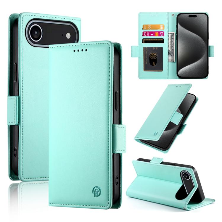Étui de téléphone en cuir dépoli magnétique à boucle latérale, pour iPhone 17e / 16e, pour iPhone 17 Pro Max, pour iPhone 17 Pro, pour iPhone 17, pour iPhone Air, pour iPhone 16 Pro Max