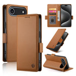 Étui de téléphone en cuir dépoli magnétique à boucle latérale, pour iPhone 17e / 16e, pour iPhone 17 Pro Max, pour iPhone 17 Pro, pour iPhone 17, pour iPhone Air, pour iPhone 16 Pro Max