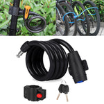 Antivol portable pour vélo avec câble en acier et cadre de verrouillage, style A 100 cm noir, style A 120 cm noir, style B 100 cm noir, style B 120 cm noir, style B 150 cm noir