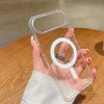 Coque en TPU acrylique transparent magnétique MagSafe pour appareil photo à grand trou, Pour iPhone 17 Pro Max, Pour iPhone 17 Pro, Pour iPhone 17, Pour iPhone Air, Pour iPhone 16 Pro Max, Pour iPhone 16 Pro, Pour iPhone 16 Plus, Pour iPhone 16
