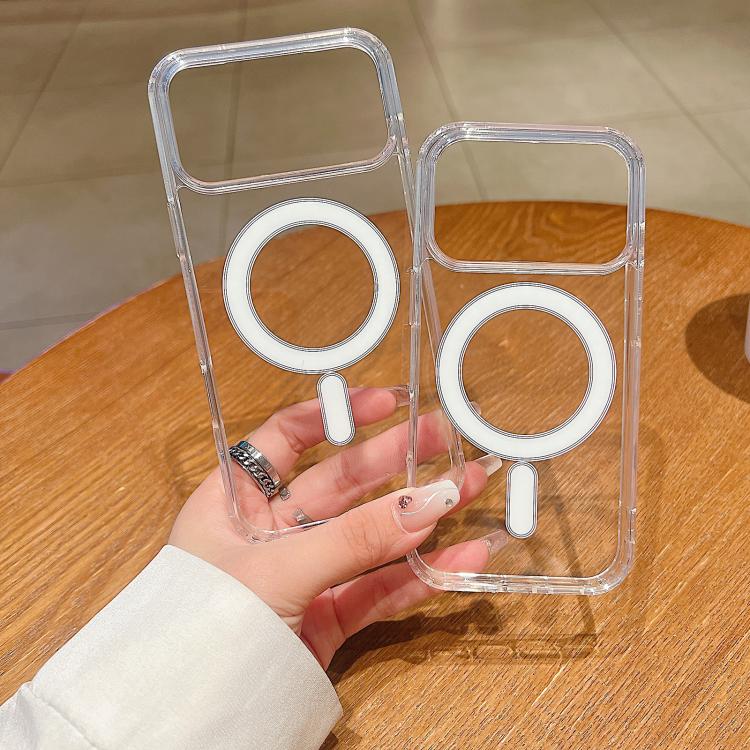 Coque en TPU acrylique transparent magnétique MagSafe pour appareil photo à grand trou, Pour iPhone 17 Pro Max, Pour iPhone 17 Pro, Pour iPhone 17, Pour iPhone Air, Pour iPhone 16 Pro Max, Pour iPhone 16 Pro, Pour iPhone 16 Plus, Pour iPhone 16