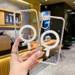Coque en TPU acrylique transparent magnétique MagSafe pour appareil photo à grand trou, Pour iPhone 17 Pro Max, Pour iPhone 17 Pro, Pour iPhone 17, Pour iPhone Air, Pour iPhone 16 Pro Max, Pour iPhone 16 Pro, Pour iPhone 16 Plus, Pour iPhone 16