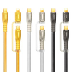 Câble de charge rapide tressé REMAX RC-C165 Prime 1,2m 60W Type-C vers Type-C + 8 broches, RC-C165