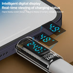 Adaptateur complet Type-C mâle vers Type-C femelle 240W avec affichage numérique