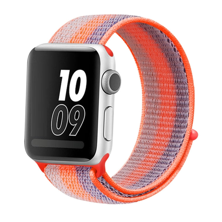 Bracelet en nylon à boucle, Pour Apple Watch Series 8&7 41mm / SE 2&6&SE&5&4 40mm / 3&2&1 38mm, Pour Apple Watch Ultra 49mm / Series 8&7 45mm / SE 2&6&SE&5&4 44mm / 3&2&1 42mm, Pour Apple Watch Series 7 45mm / 6 & SE & 5 & 4 44mm / 3 & 2 & 1 42mm