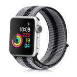 Bracelet en nylon à boucle, Pour Apple Watch Series 8&7 41mm / SE 2&6&SE&5&4 40mm / 3&2&1 38mm, Pour Apple Watch Ultra 49mm / Series 8&7 45mm / SE 2&6&SE&5&4 44mm / 3&2&1 42mm, Pour Apple Watch Series 7 45mm / 6 & SE & 5 & 4 44mm / 3 & 2 & 1 42mm