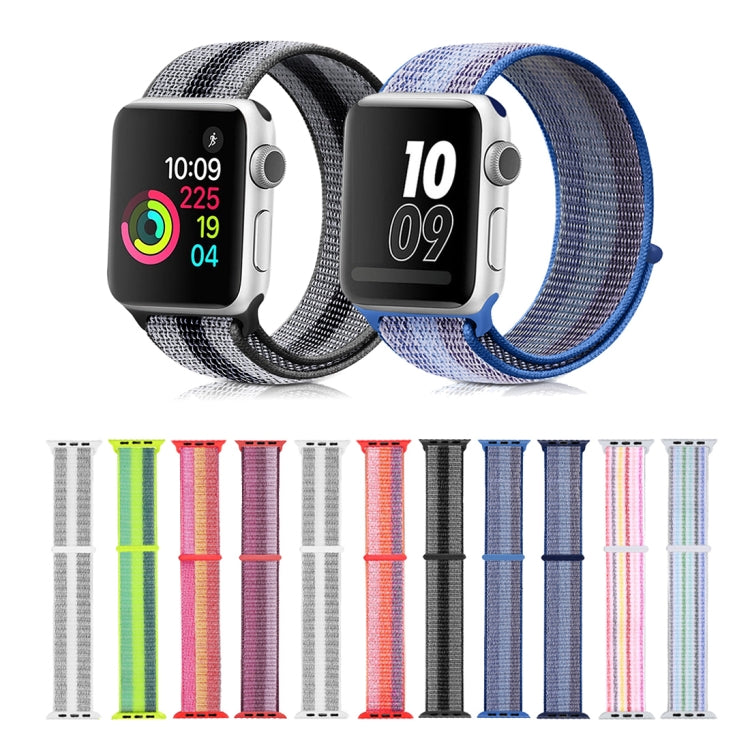 Bracelet en nylon à boucle, Pour Apple Watch Series 8&7 41mm / SE 2&6&SE&5&4 40mm / 3&2&1 38mm, Pour Apple Watch Ultra 49mm / Series 8&7 45mm / SE 2&6&SE&5&4 44mm / 3&2&1 42mm, Pour Apple Watch Series 7 45mm / 6 & SE & 5 & 4 44mm / 3 & 2 & 1 42mm