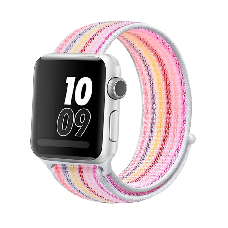 Bracelet en nylon à boucle, Pour Apple Watch Series 8&7 41mm / SE 2&6&SE&5&4 40mm / 3&2&1 38mm, Pour Apple Watch Ultra 49mm / Series 8&7 45mm / SE 2&6&SE&5&4 44mm / 3&2&1 42mm, Pour Apple Watch Series 7 45mm / 6 & SE & 5 & 4 44mm / 3 & 2 & 1 42mm