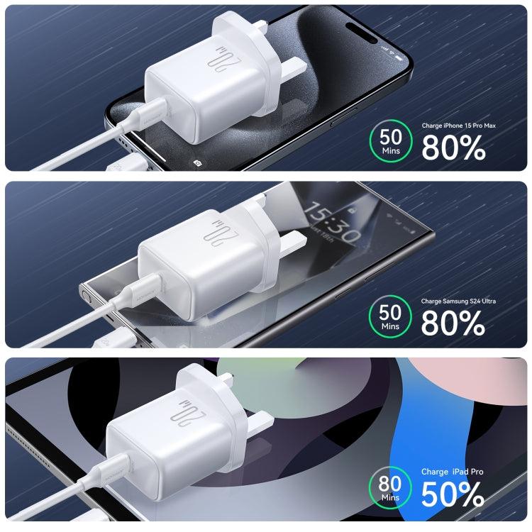 Chargeur port USB-C / Type-C JOYROOM JR-TCF20 PD20W, prise UK