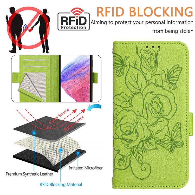 Étui de téléphone en cuir anti-vol RFID motif rose en relief, Pour iPhone 11 Pro Max, Pour iPhone 11, Pour iPhone 11 Pro, Pour iPhone XS / X, Pour iPhone XR, Pour iPhone XS Max, Pour iPhone 8 Plus / 7 Plus