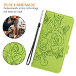 Étui de téléphone en cuir anti-vol RFID motif rose en relief, Pour iPhone 11 Pro Max, Pour iPhone 11, Pour iPhone 11 Pro, Pour iPhone XS / X, Pour iPhone XR, Pour iPhone XS Max, Pour iPhone 8 Plus / 7 Plus