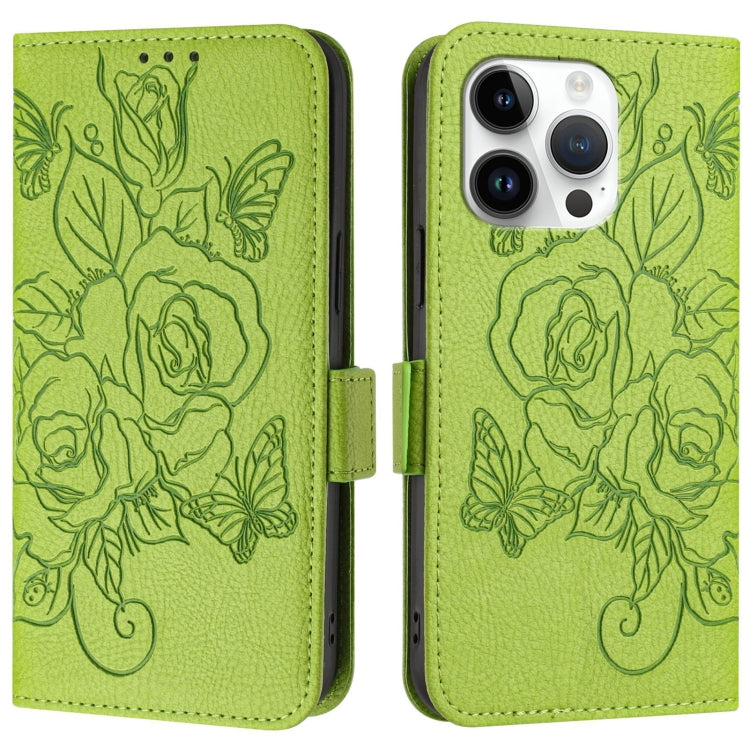 Étui de téléphone en cuir anti-vol RFID motif rose en relief, Pour iPhone 11 Pro Max, Pour iPhone 11, Pour iPhone 11 Pro, Pour iPhone XS / X, Pour iPhone XR, Pour iPhone XS Max, Pour iPhone 8 Plus / 7 Plus