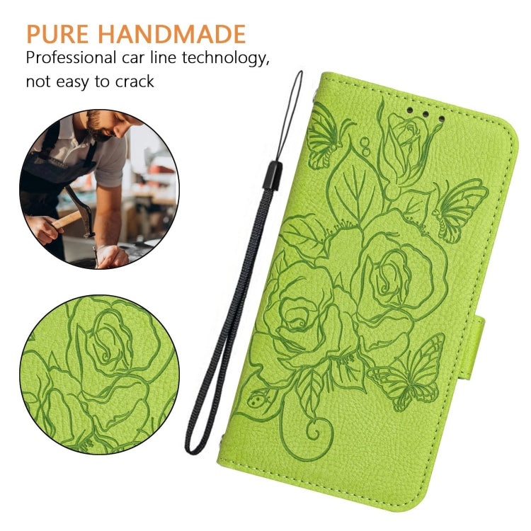 Étui de téléphone en cuir anti-vol RFID motif rose en relief, Pour iPhone 11 Pro Max, Pour iPhone 11, Pour iPhone 11 Pro, Pour iPhone XS / X, Pour iPhone XR, Pour iPhone XS Max, Pour iPhone 8 Plus / 7 Plus