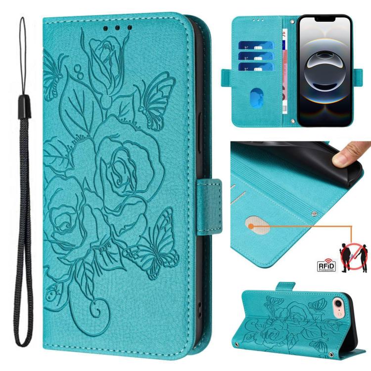 Étui en cuir gaufré rose anti-vol RFID, pour iPhone 17 Pro Max, pour iPhone 17 Pro, pour iPhone 17, pour iPhone Air, pour iPhone SE 2024, pour iPhone 16 Pro Max, pour iPhone 16 Pro, pour iPhone 16 Plus