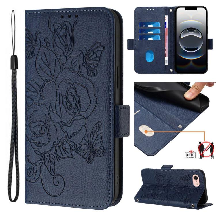 Étui en cuir gaufré rose anti-vol RFID, pour iPhone 17 Pro Max, pour iPhone 17 Pro, pour iPhone 17, pour iPhone Air, pour iPhone SE 2024, pour iPhone 16 Pro Max, pour iPhone 16 Pro, pour iPhone 16 Plus