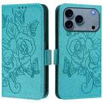 Étui en cuir gaufré rose anti-vol RFID, pour iPhone 17 Pro Max, pour iPhone 17 Pro, pour iPhone 17, pour iPhone Air, pour iPhone SE 2024, pour iPhone 16 Pro Max, pour iPhone 16 Pro, pour iPhone 16 Plus