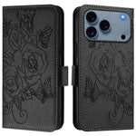 Étui en cuir gaufré rose anti-vol RFID, pour iPhone 17 Pro Max, pour iPhone 17 Pro, pour iPhone 17, pour iPhone Air, pour iPhone SE 2024, pour iPhone 16 Pro Max, pour iPhone 16 Pro, pour iPhone 16 Plus