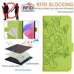 Étui en cuir gaufré rose anti-vol RFID, pour iPhone 17 Pro Max, pour iPhone 17 Pro, pour iPhone 17, pour iPhone Air, pour iPhone SE 2024, pour iPhone 16 Pro Max, pour iPhone 16 Pro, pour iPhone 16 Plus