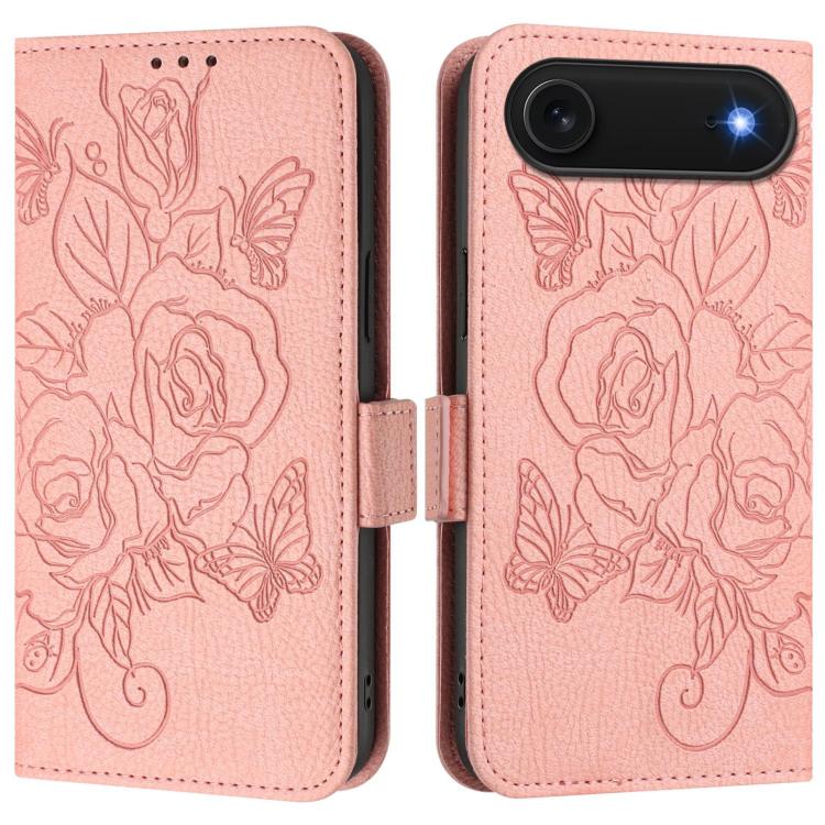 Étui en cuir gaufré rose anti-vol RFID, pour iPhone 17 Pro Max, pour iPhone 17 Pro, pour iPhone 17, pour iPhone Air, pour iPhone SE 2024, pour iPhone 16 Pro Max, pour iPhone 16 Pro, pour iPhone 16 Plus