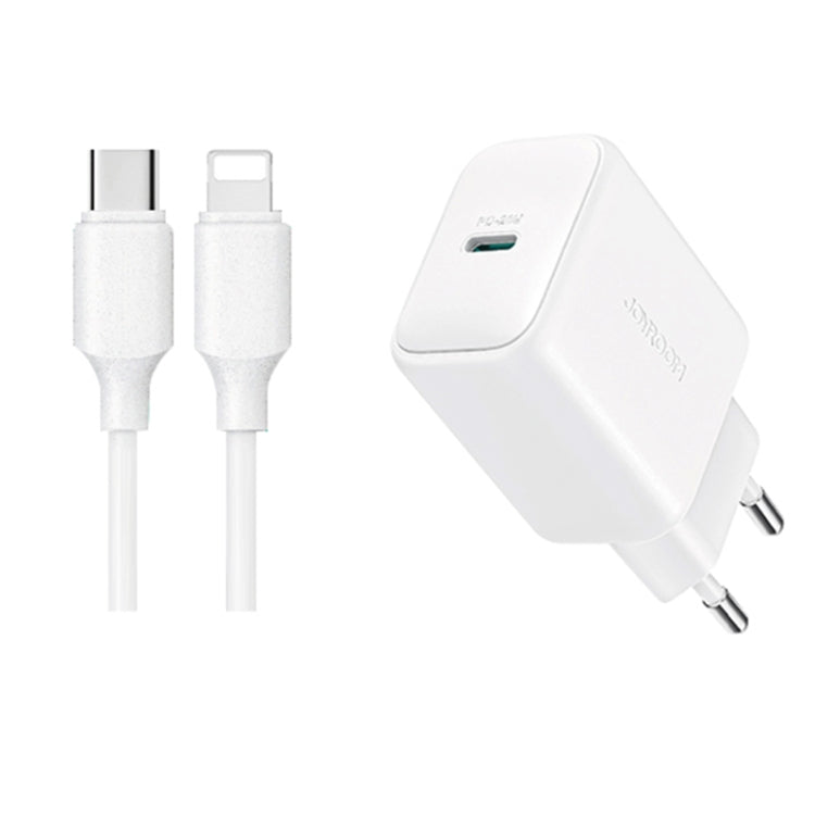 Kit chargeur port Type-C JOYROOM JR-TCF20 PD20W avec câble Type-C vers 8 broches, prise EU + câble Type-C vers 8 broches