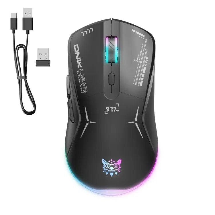 ONIKUMA CW917 RGB 4800DPI Souris Double Mode Filaire + Sans Fil 2.4GHz, CW917 (Noir), CW917 (Blanc)