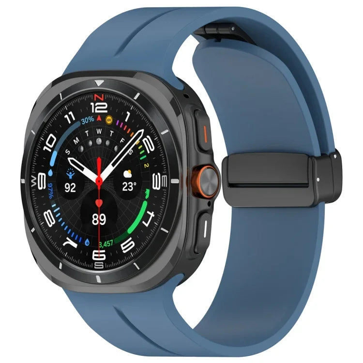 Bracelet de montre en silicone à boucle déployante magnétique, pour Samsung Galaxy Watch Ultra 47mm / Ultra 2025