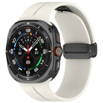 Bracelet de montre en silicone à boucle déployante magnétique, pour Samsung Galaxy Watch Ultra 47mm / Ultra 2025