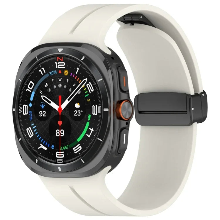 Bracelet de montre en silicone à boucle déployante magnétique, pour Samsung Galaxy Watch Ultra 47mm / Ultra 2025