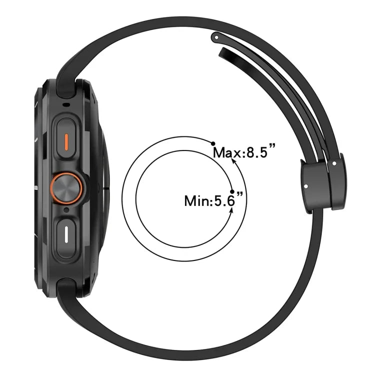 Bracelet de montre en silicone à boucle déployante magnétique, pour Samsung Galaxy Watch Ultra 47mm / Ultra 2025