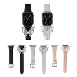 Bracelet de rechange pour Apple Watch 5 et 4 44mm / 3, 2 et 1 42mm, avec nœud papillon à paillettes et diamants