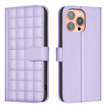 Étui de Téléphone en Cuir Texture Carrée, Pour iPhone 17e / 16e, Pour iPhone 17 Pro Max, Pour iPhone 16 Pro Max, Pour iPhone 16 Pro, Pour iPhone 16 Plus, Pour iPhone 16, Pour iPhone 15 Pro Max, Pour iPhone 15 Pro