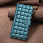 Étui de Téléphone en Cuir Texture Carrée, Pour iPhone 17e / 16e, Pour iPhone 17 Pro Max, Pour iPhone 16 Pro Max, Pour iPhone 16 Pro, Pour iPhone 16 Plus, Pour iPhone 16, Pour iPhone 15 Pro Max, Pour iPhone 15 Pro