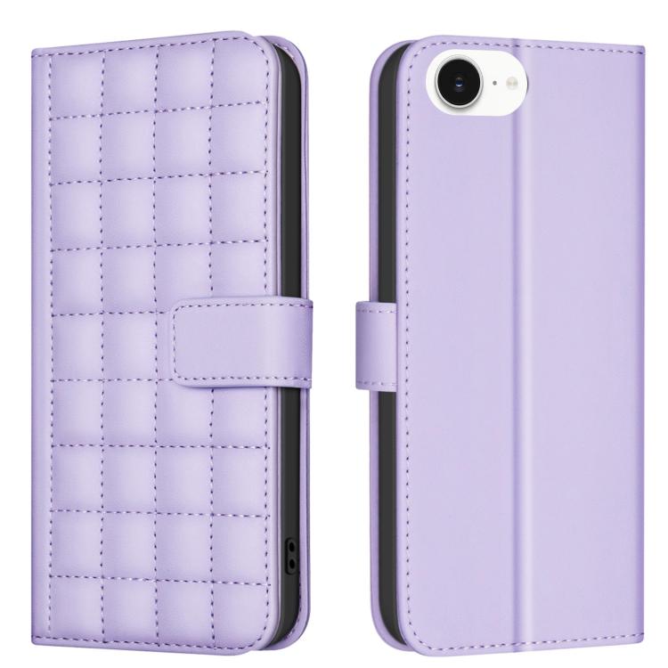 Étui de Téléphone en Cuir Texture Carrée, Pour iPhone 17e / 16e, Pour iPhone 17 Pro Max, Pour iPhone 16 Pro Max, Pour iPhone 16 Pro, Pour iPhone 16 Plus, Pour iPhone 16, Pour iPhone 15 Pro Max, Pour iPhone 15 Pro