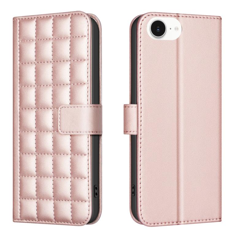 Étui de Téléphone en Cuir Texture Carrée, Pour iPhone 17e / 16e, Pour iPhone 17 Pro Max, Pour iPhone 16 Pro Max, Pour iPhone 16 Pro, Pour iPhone 16 Plus, Pour iPhone 16, Pour iPhone 15 Pro Max, Pour iPhone 15 Pro