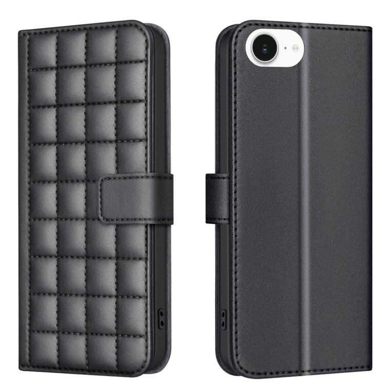 Étui de Téléphone en Cuir Texture Carrée, Pour iPhone 17e / 16e, Pour iPhone 17 Pro Max, Pour iPhone 16 Pro Max, Pour iPhone 16 Pro, Pour iPhone 16 Plus, Pour iPhone 16, Pour iPhone 15 Pro Max, Pour iPhone 15 Pro
