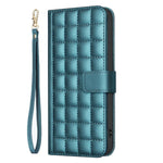 Étui de Téléphone en Cuir Texture Carrée, Pour iPhone 17e / 16e, Pour iPhone 17 Pro Max, Pour iPhone 16 Pro Max, Pour iPhone 16 Pro, Pour iPhone 16 Plus, Pour iPhone 16, Pour iPhone 15 Pro Max, Pour iPhone 15 Pro