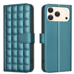 Étui de Téléphone en Cuir Texture Carrée, Pour iPhone 17e / 16e, Pour iPhone 17 Pro Max, Pour iPhone 16 Pro Max, Pour iPhone 16 Pro, Pour iPhone 16 Plus, Pour iPhone 16, Pour iPhone 15 Pro Max, Pour iPhone 15 Pro