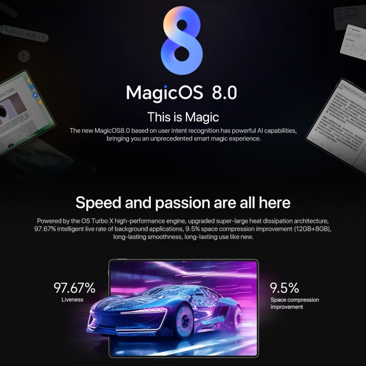 Tablette Honor MagicPad2 WiFi, 12,3 pouces MagicOS 8.0.1 Qualcomm Snapdragon 8s Gen 3 Octa Core, 8 Go+256 Go, 12 Go+256 Go, 16 Go+512 Go, 16 Go+1 To