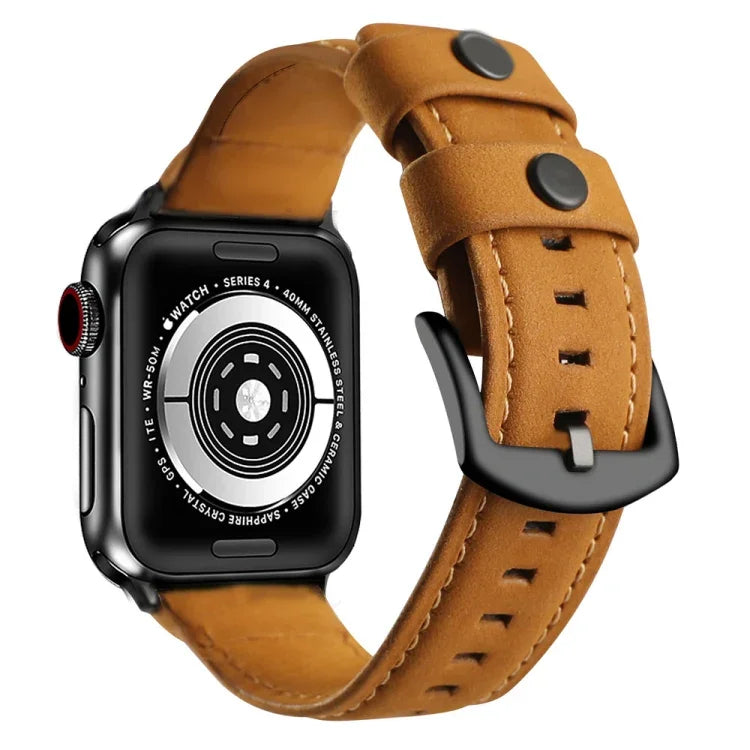 Bracelet de rechange en cuir véritable, pour Apple Watch 5 et 4 40 mm / 3 et 2 et 1 38 mm, pour Apple Watch 5 et 4 44 mm / 3 et 2 et 1 42 mm